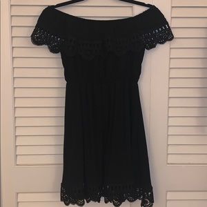 Off the Shoudler Black Dress